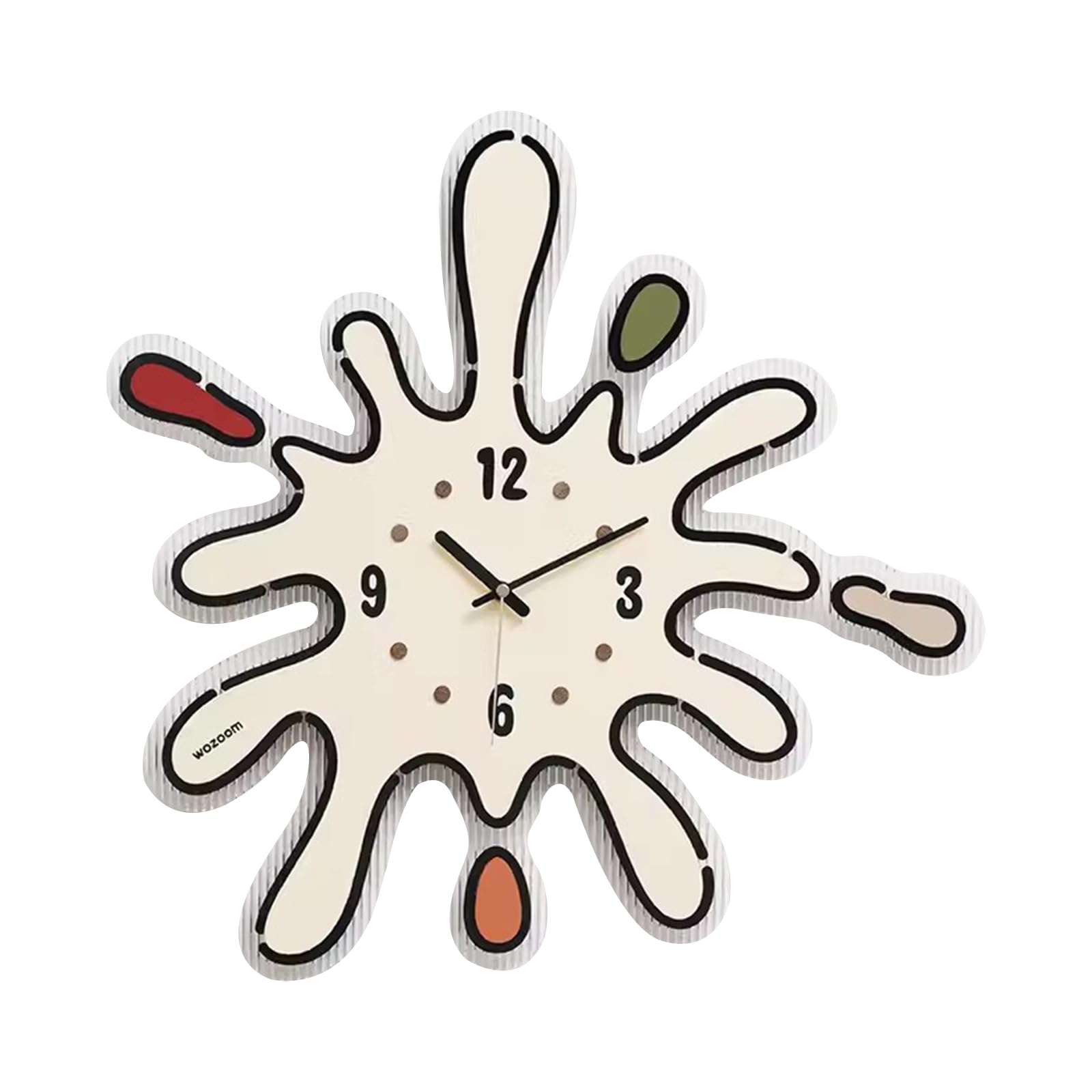 TBDdsd Wall clocks, Creative Water Drop Silent Three-Dimensional Wall Clock Numbers Are Clear And Easy To Read Battery Powered(Beige)