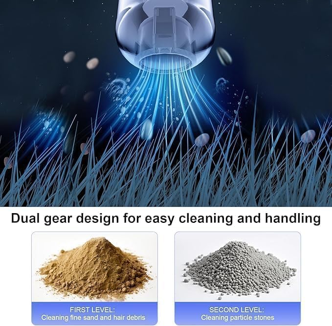 Image of larrto ortable Car Vacuum Cleaner with Blower | USB Rechargeable Wireless Handheld Cleaner Traveling,Portable,Rechargeable (-4in1)