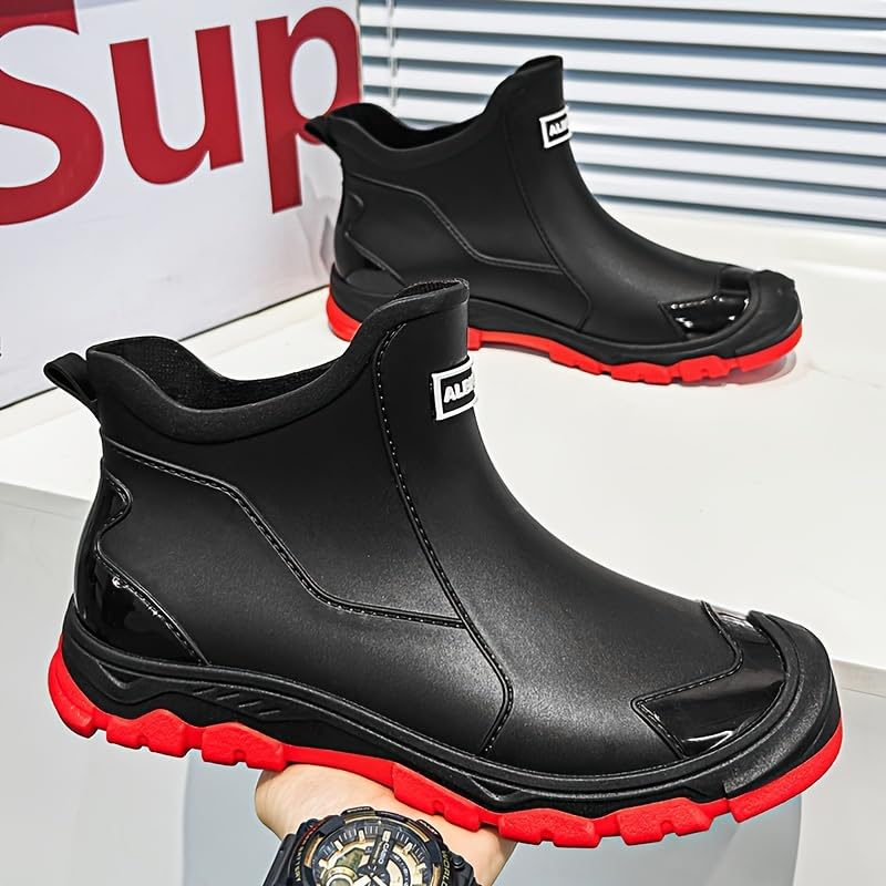 Men's rain Waterproof Boots Comfy, Non-Slip, Durable Men's Rain Shoes for Outdoor Activities, Hiking, Camping3