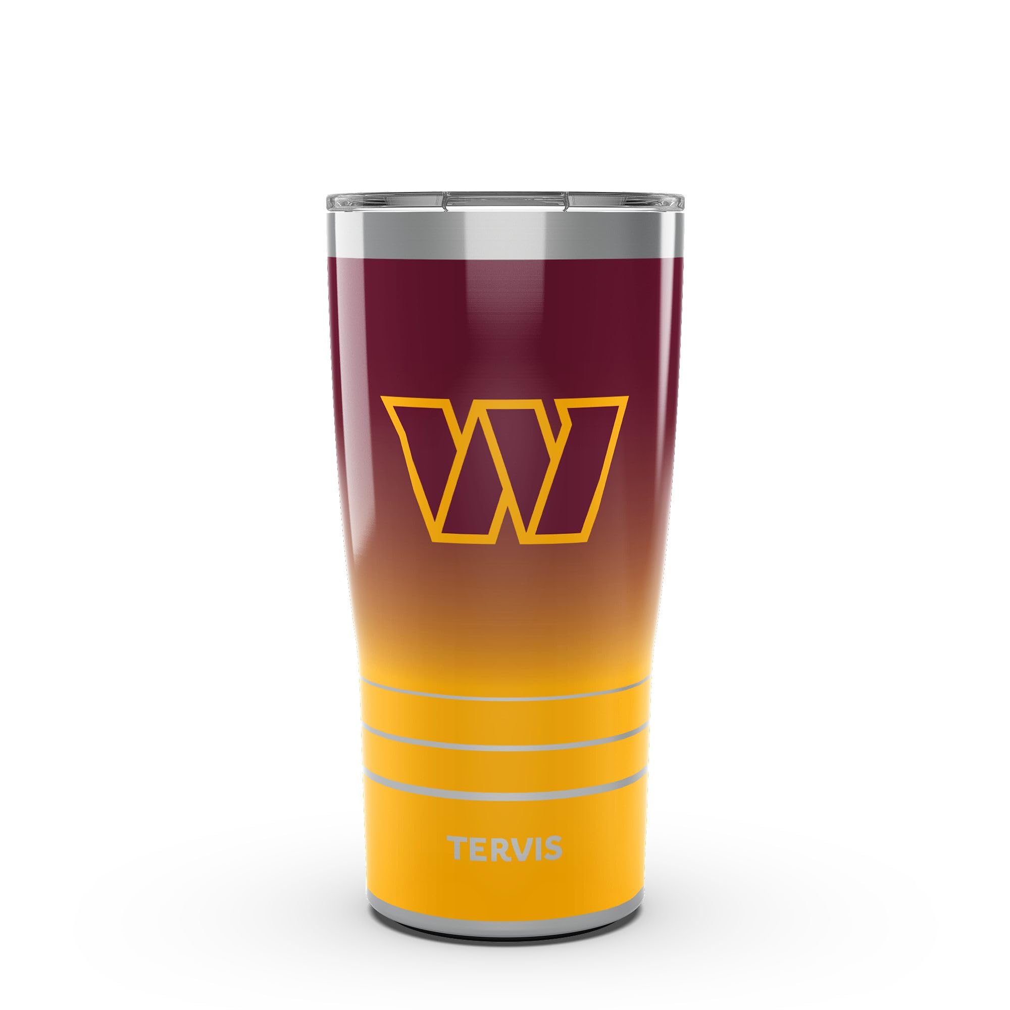 Tervis Traveler NFL Washington Commanders – Ombre-Thermobecher, dreiwandig, isoliert, hält Getränke kalt und heiß, 590 ml, Edelstahl