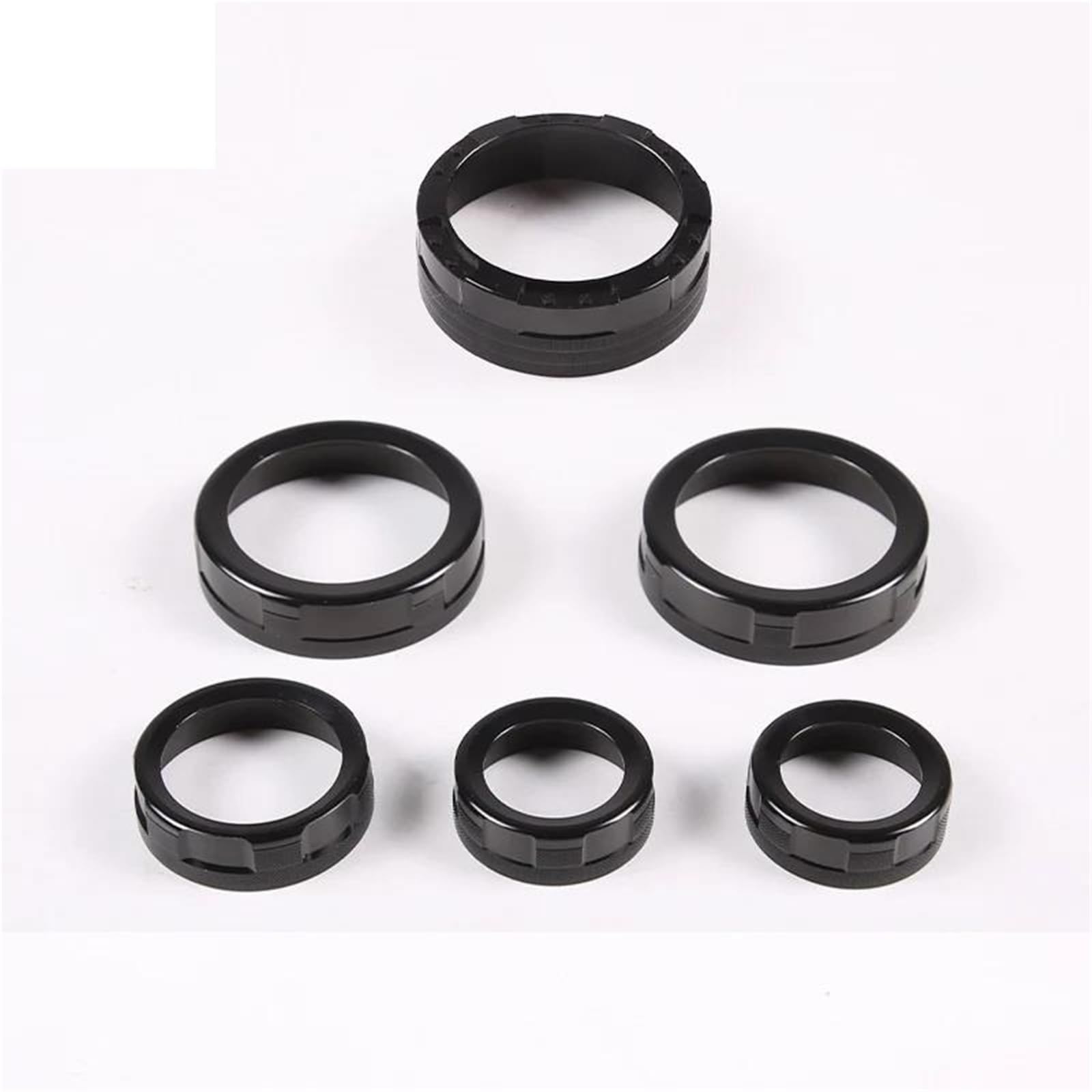 Cfckhpthaz Black 6Pcs Interior Styling Cover Aluminum Center Console Volume Knob Ring Cover For Ford For Maverick 2022 2023 2024 Kit 5 Pcs