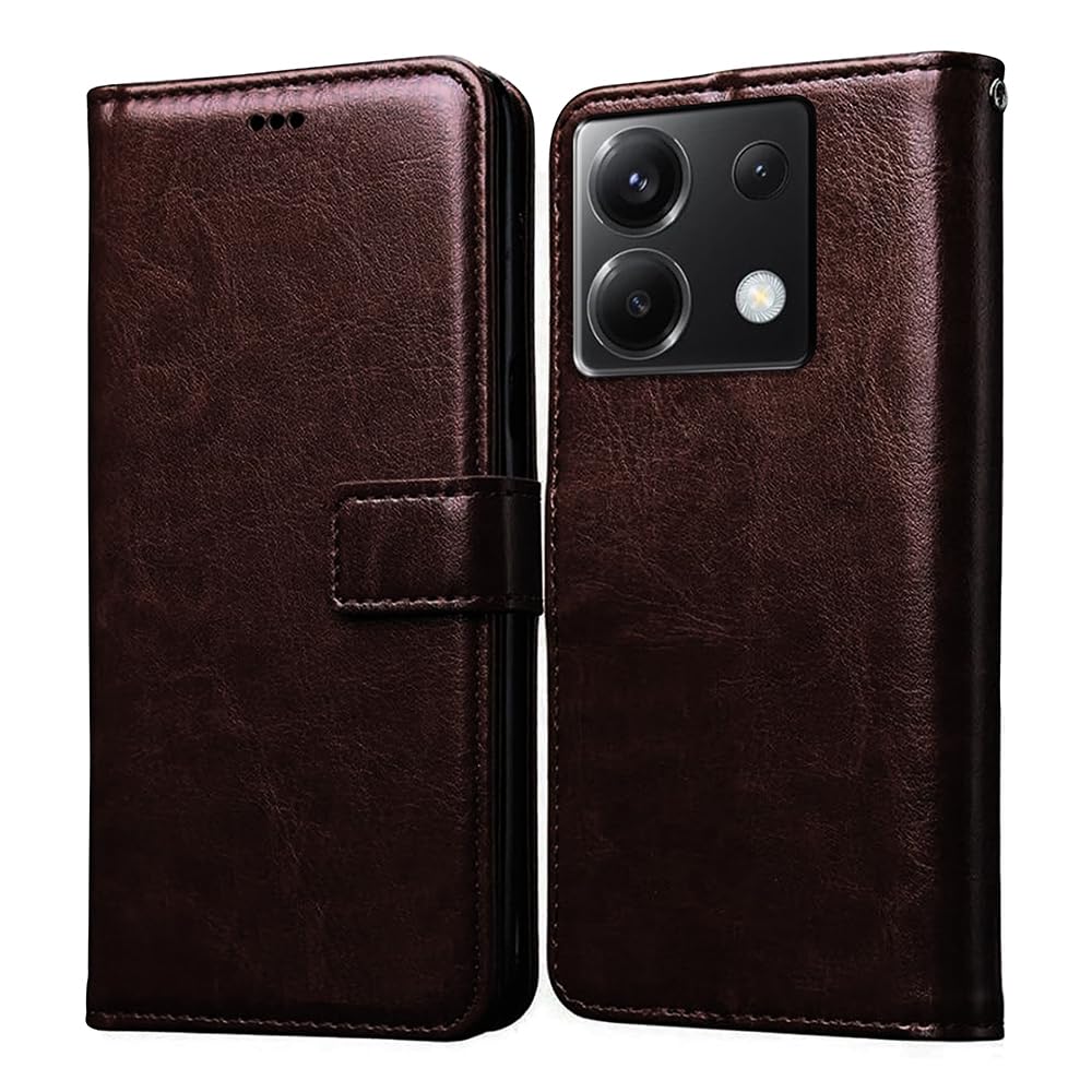 Poco X6 5G Flip Cover - Premium Leather & Stand -9
