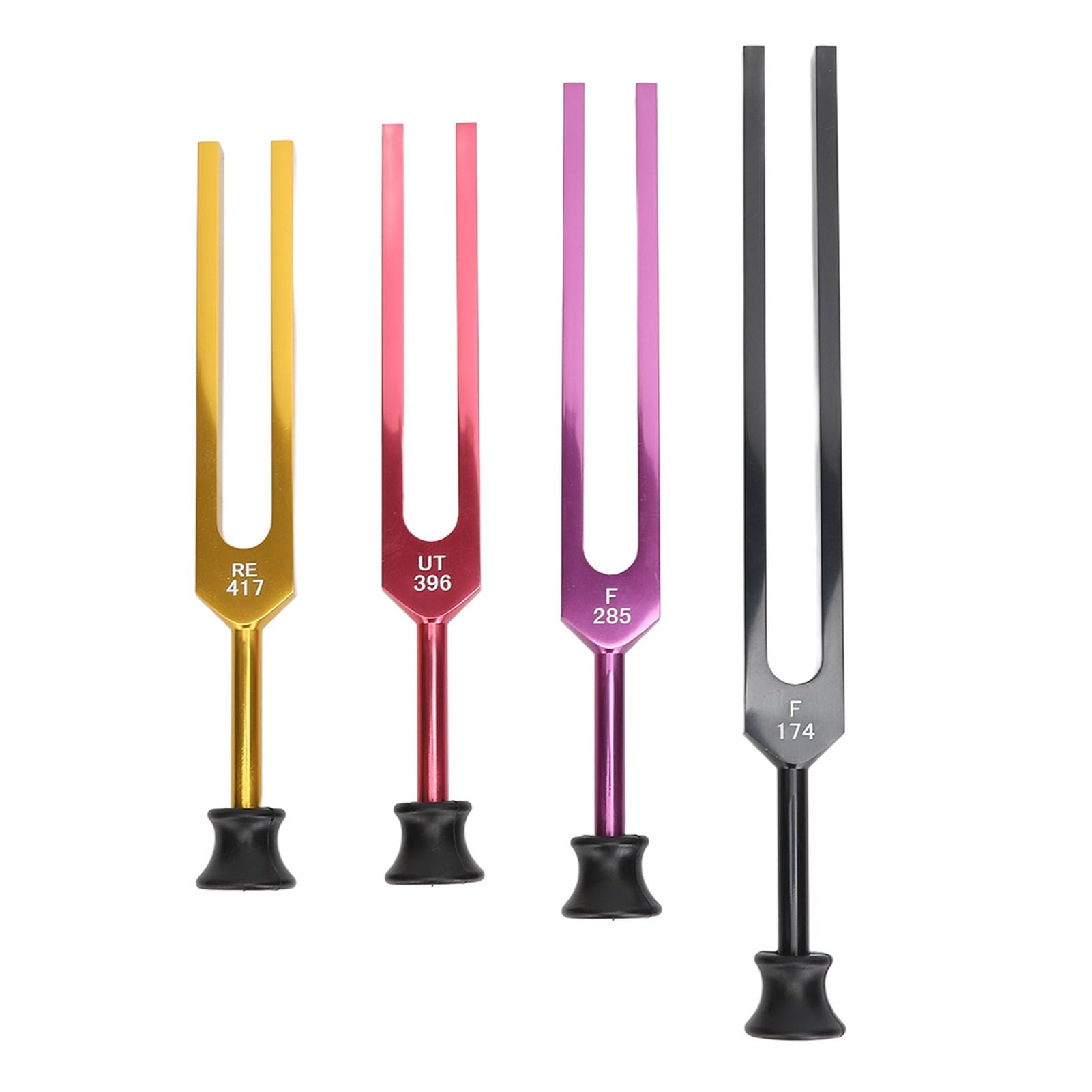 Stimmgabel Set 174Hz963Hz, 9 Farben, für Yoga Meditation & Tiefenentspannung, inkl. Hammer & Aufbewahrungstasche, nicht medizinisches Gerät