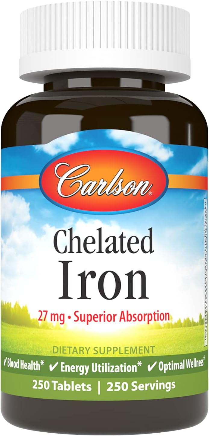 Labs Chelated Iron 27mg, 250 Tablets