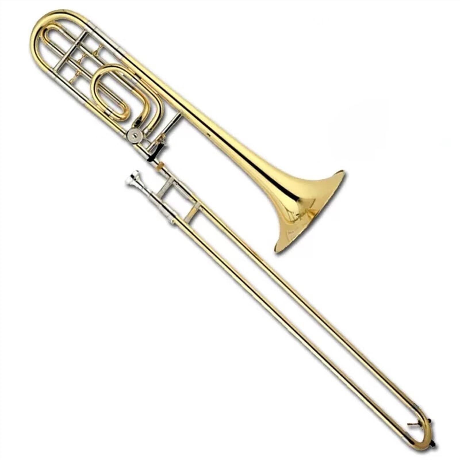 TSTS trombone kit B Flat To F Key Tenor Trombone Band Wind Instrument Professional Performance Lacquer Gold