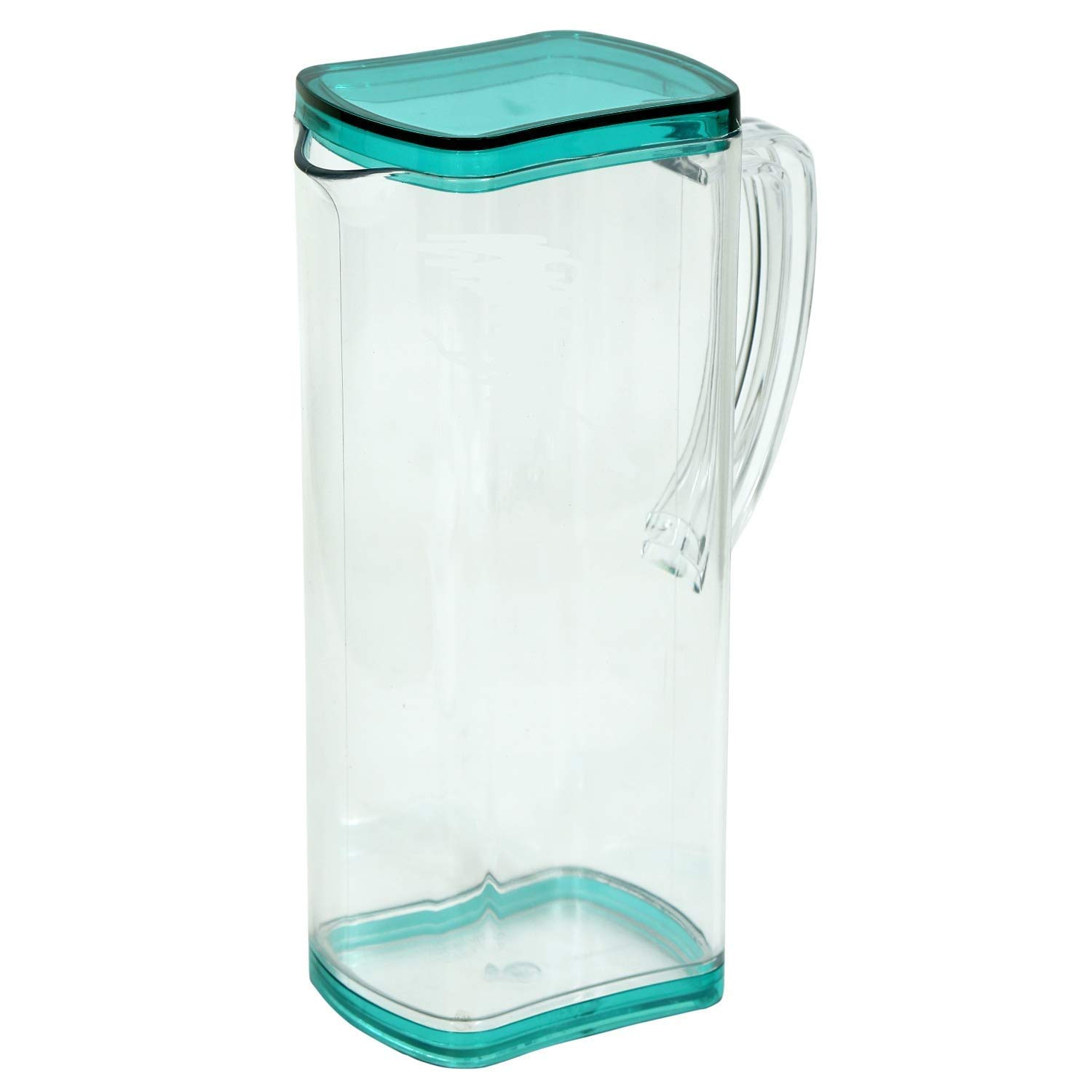 Devera® Dual Shade See Through Jug Bottle Dispenser with Handle & Clear Lid, Water Juice Venus (Jug),1650 ML, Unbreakable (Material: bpa Free Acrylic)(Color Sent at Random)