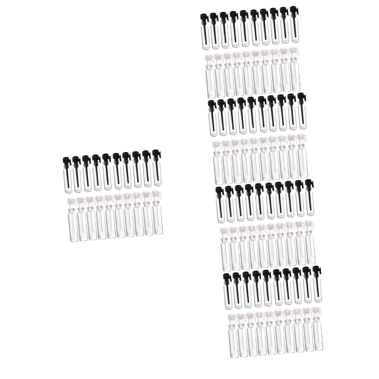 5 Set Bottiglie Vuote Trasparente Per Profumi Viaggio Include Pipette Trasparenti E Pipette Per Campioni E Ricariche 100 Pezzi * 5