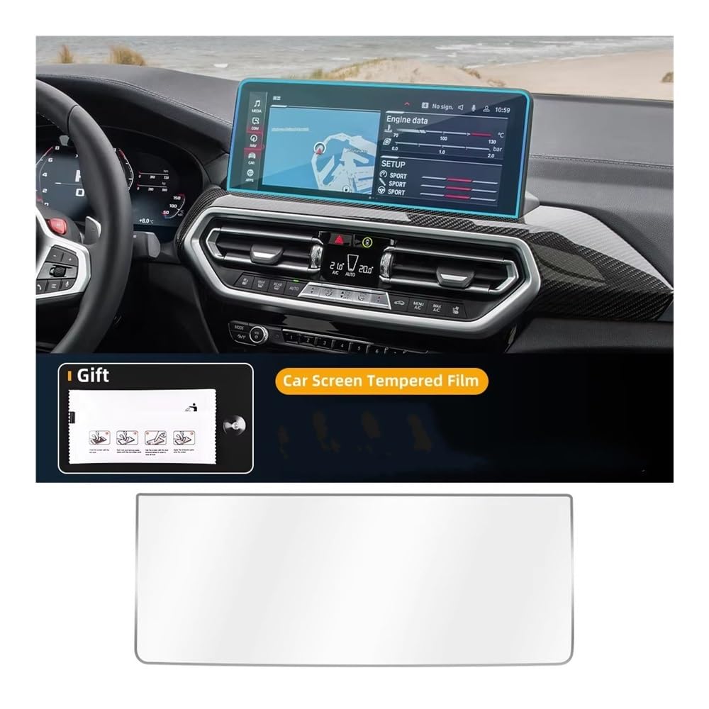 Protectores Pantalla Navegación Protector De Pantalla Cristal Templado Para Consola Central Coche Para G01, G02, X3, X4, 2022-2023 Para Volante A La Izquierda (LHD)