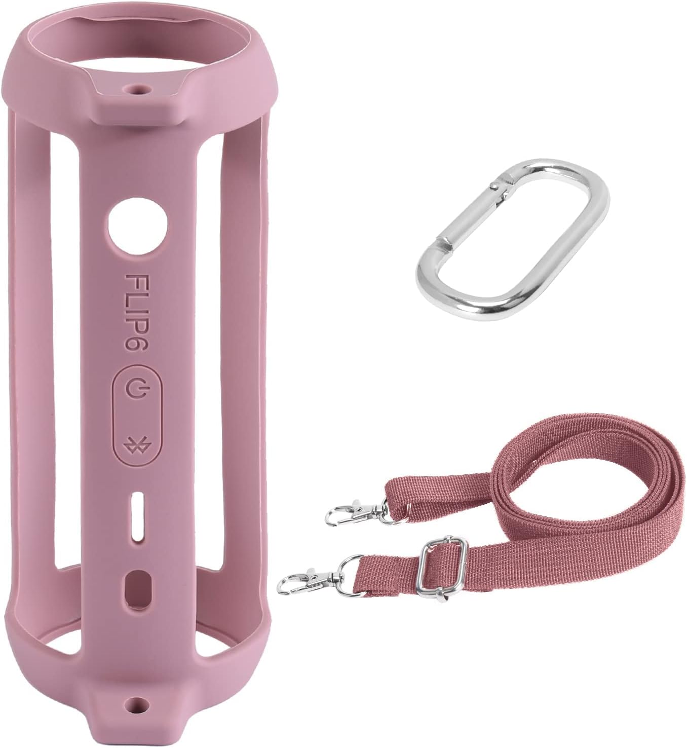 co2CREA Soft Silicone Case Replacement for JBL Flip 6 Portable Bluetooth Speaker (Pink Case) - Image 2