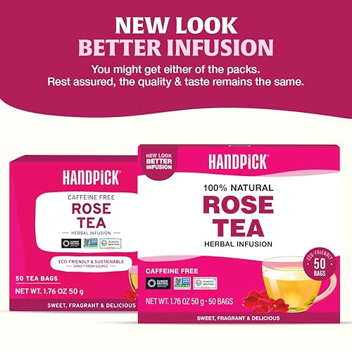 Vista 37 de HANDPICK, Bolsas de té negro orgánico English Breakfast (100 unidades) USDA Orgánico, sin OMG Té negro fuerte, robusto y alto en cafeína Bolsas