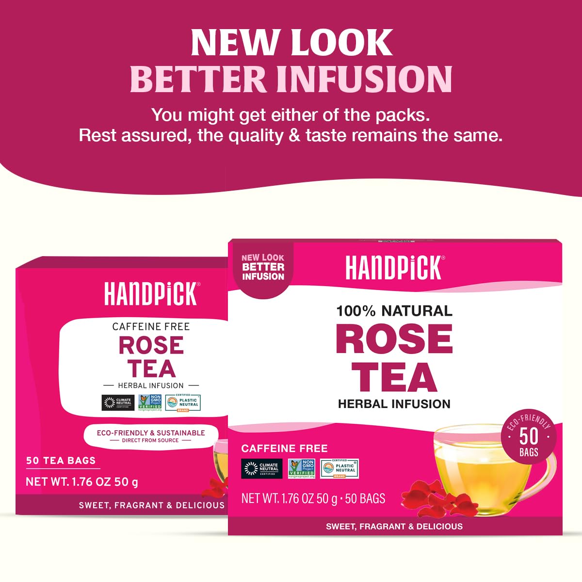 Amazon.com: HANDPICK, Rose Buds Herbal Tea Bags - 50 Count