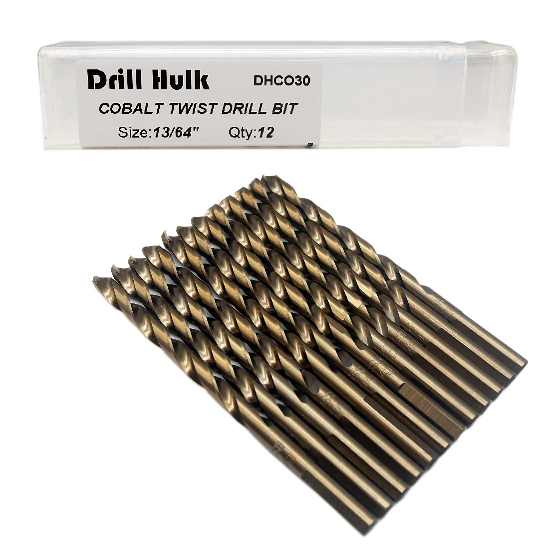 1/4-Inch Cobalt Steel M35 Jobber Length Twist Drill Bits for Hard Metal, Stainless Steel, Pack of 12 — Amazon image 11