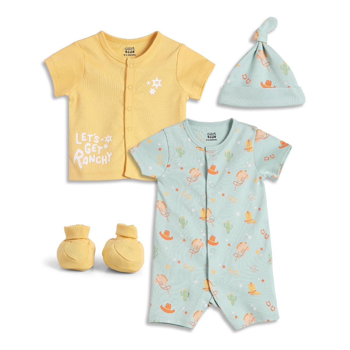 MINI Klub Baby Unisex Multicolor Set of 5 Ready Gift Set (0-3M)-picture-29