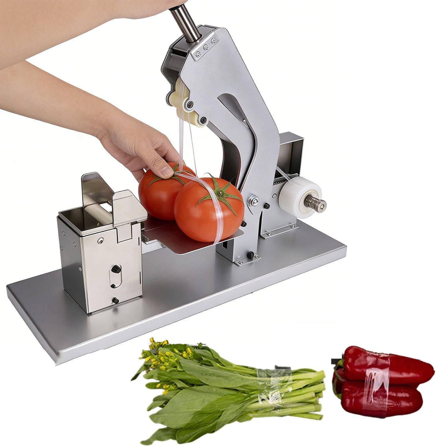 Machine de regroupement de légumes semi-automatique avec table réglable