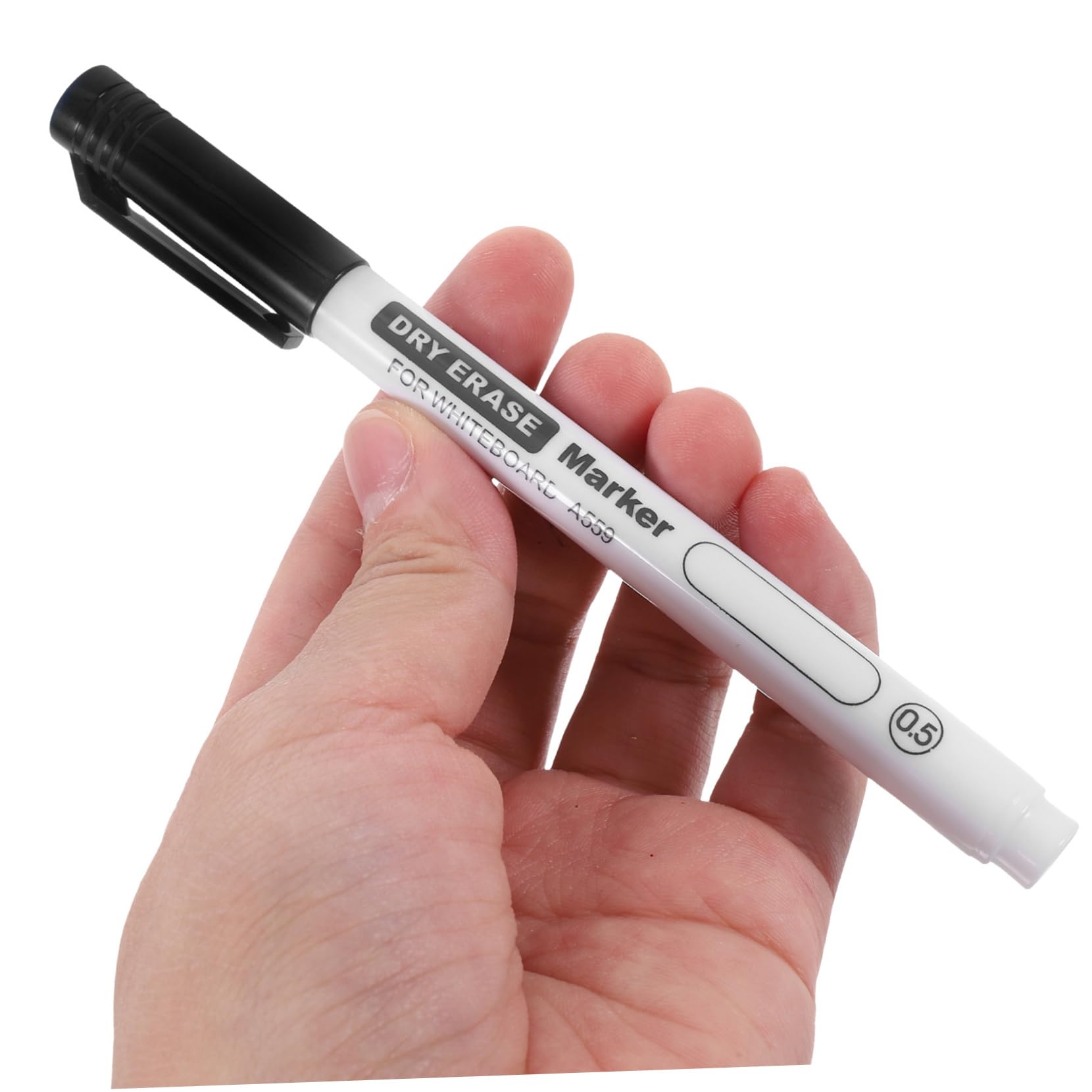 50 Pièces Stylo Feutre Effaçable à Pointe Fine pour Tableau Marqueur Décriture et pour Bureau et École Noir
