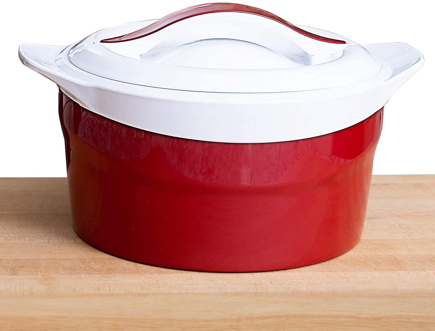 6 Hour Bowl As Seen On TV with Celebrity Chef Nancy Fuller–Stainless Steel Thermal Insulated Bowl Interior Keeps Food Hot or Cold for 6 Hours–Over 2.25 Qrt. Capacity Feeds–Locking Lid