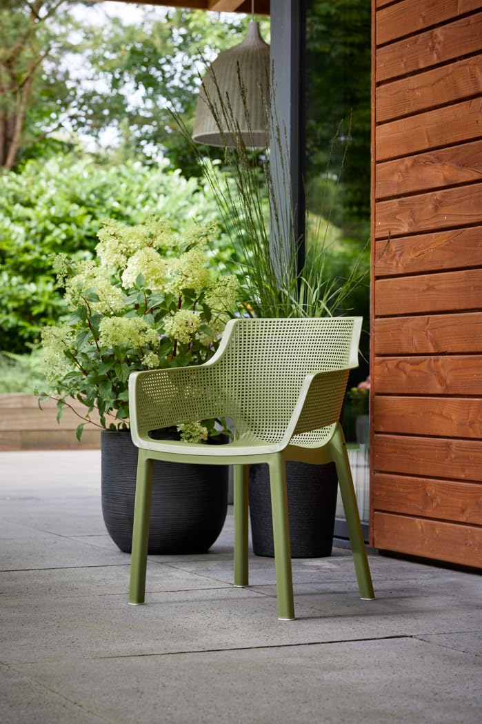 Keter Set x4 Silla de Exterior de jardín Elisa 61,5x53x78,4cm (Verde)