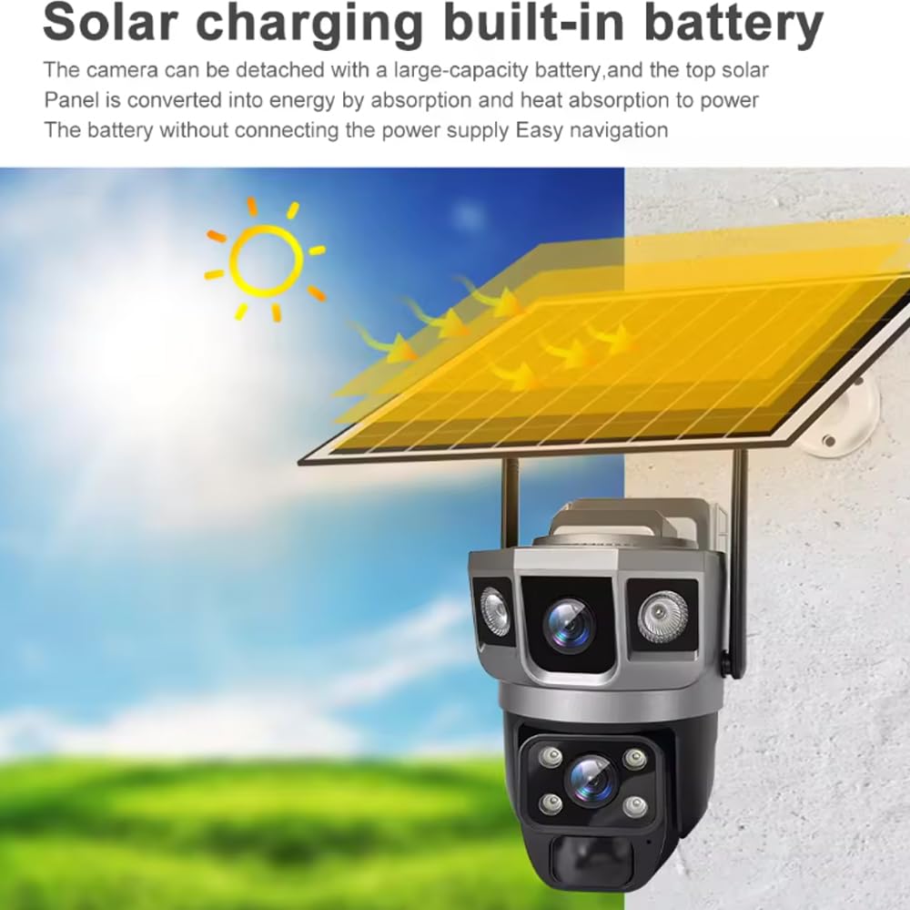 Amazon.com : V380 Pro WiFi Camera 4MP Outdoor/Indoor Solar PTZ