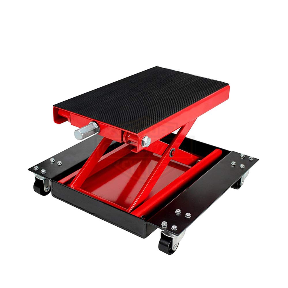 Buy SRFDD Hydraulic Scissors Lift Table Carts with Pulley Base 1100Lb