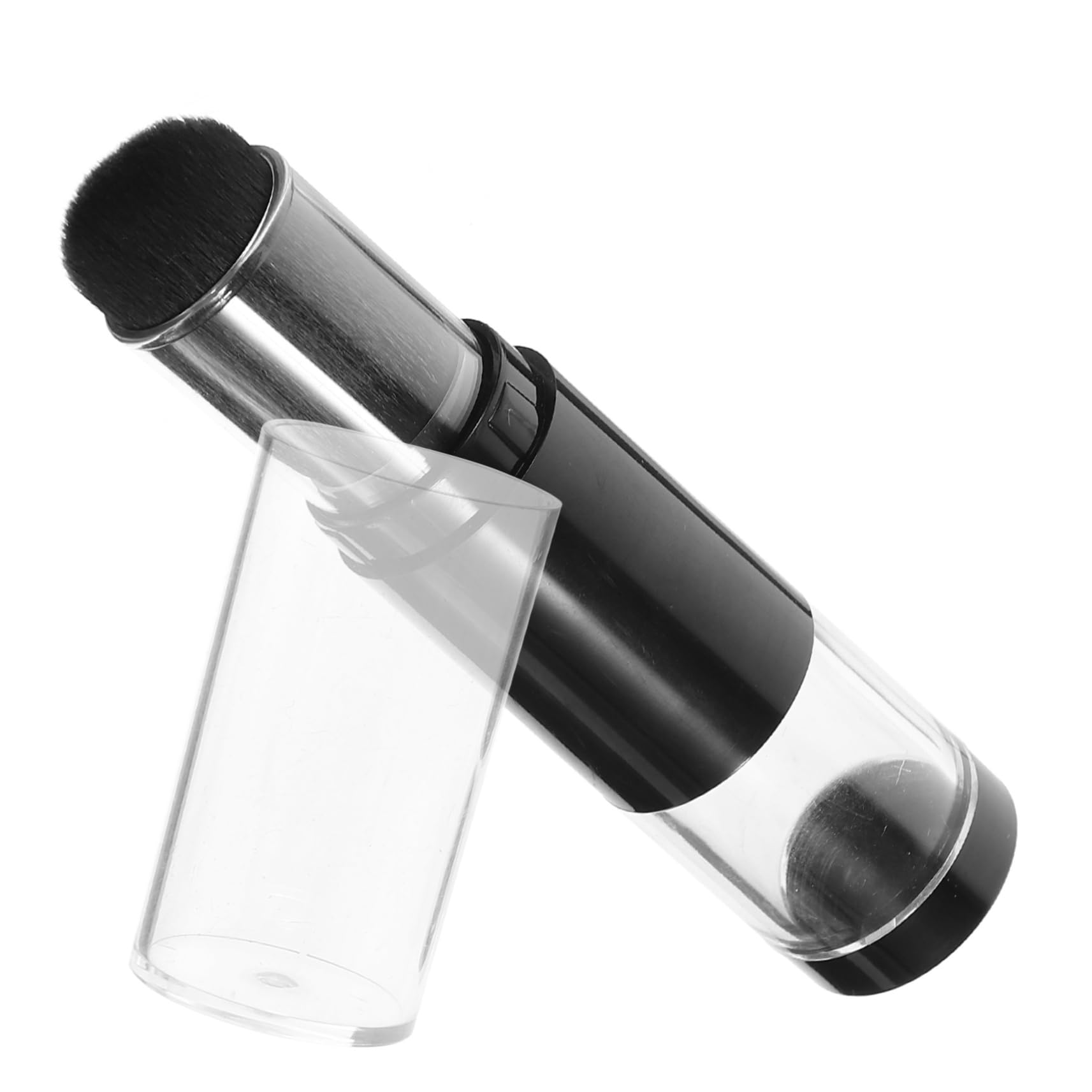 Gogogmee Compact Push-type Bottle Brush Reusable Powder Applicator for Blush Foundation and Easy to Use