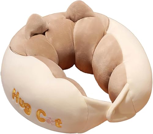 SKYBAT Cartoon Caterpillar U-Shaped Travel PillowAlmohada de Cuello de algodón - Comfort and Support for Neck Relief (Color  E, Size  28cmX26cm)