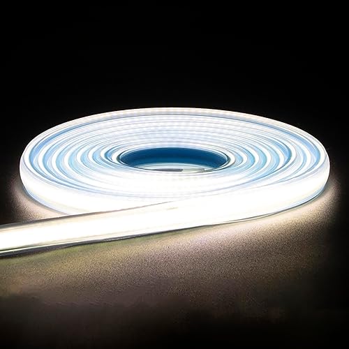 Miniatura 14 de Tira de luces LED de 6.56 pies, 110 V, blanco cálido brillante, tira de luces LED COB de 6.6 ft, 120 V, IP67, impermeable, tiras de luz flexibles
