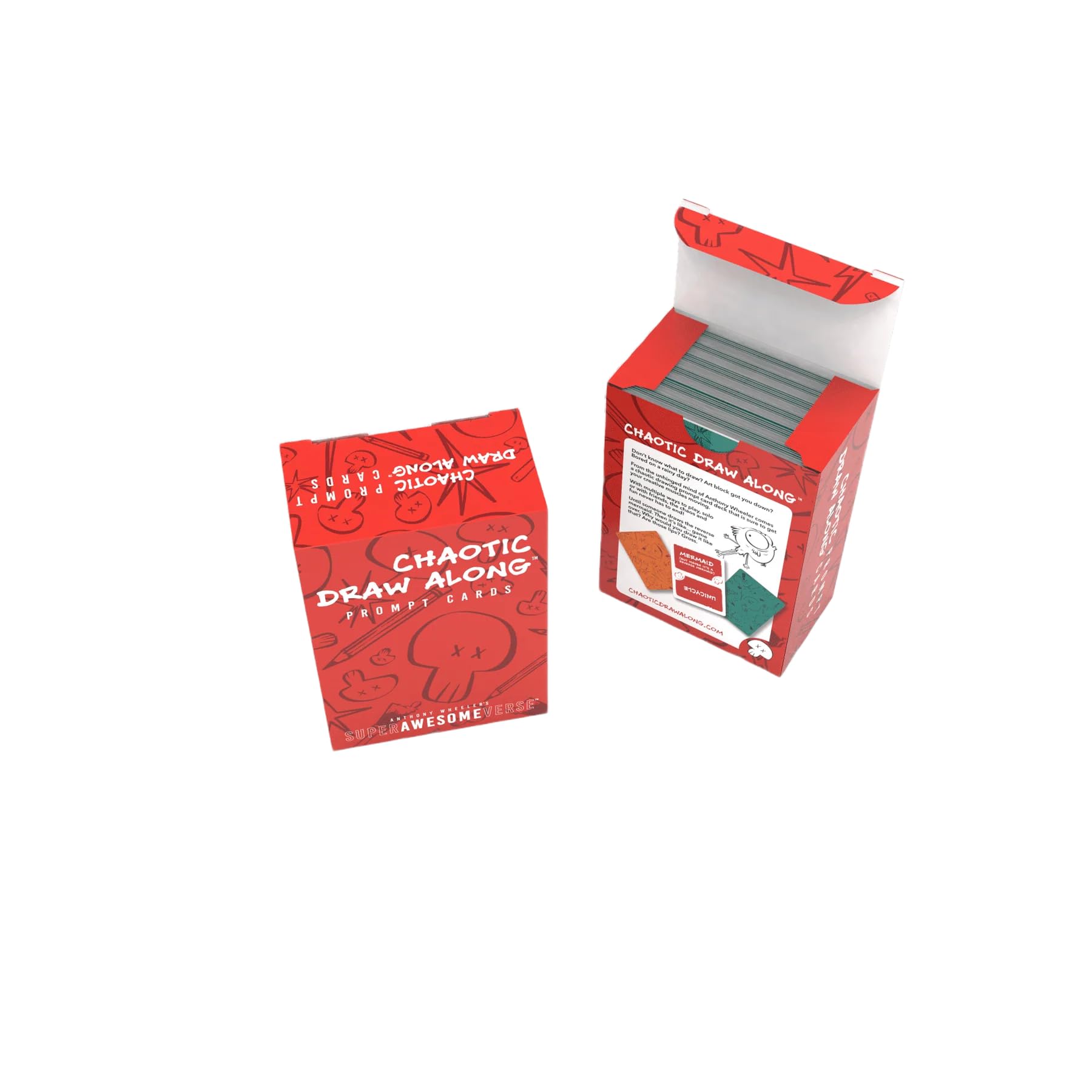 Chaotic Draw Along - Prompt Card Deck - Creative Art Prompt Cards, 105 Drawing Inspiration Cards with 5 Blank Cards for Your Own Prompts - Image 6