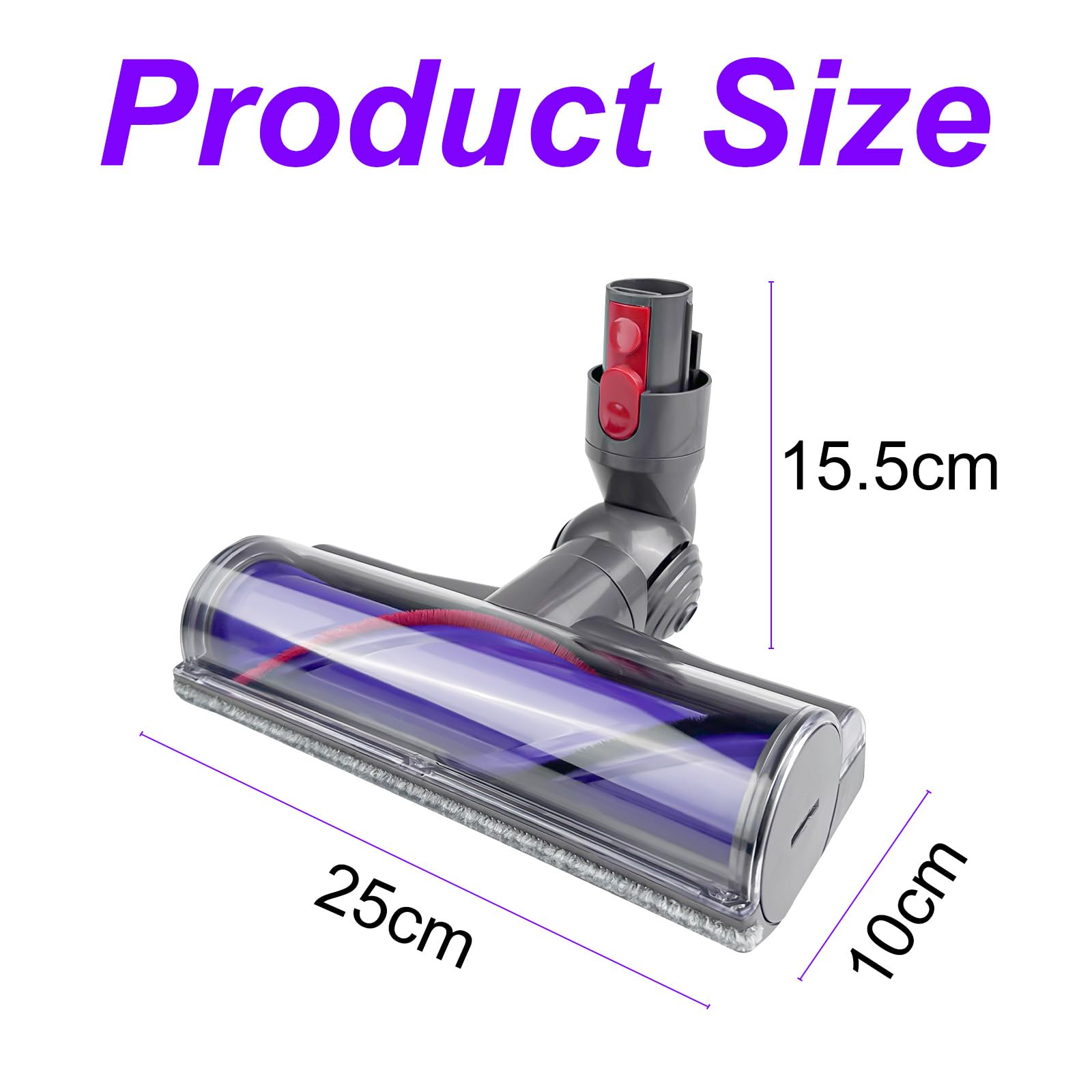 Cepillo Motorizado, Cepillo de Repuesto Compatible con Dyson V7 V8 V10 V11 V15, Accesorio Recambios Aspiradoras, Brush Torque, para Alfombras y Suelos Duros y Esquinas Estrechas