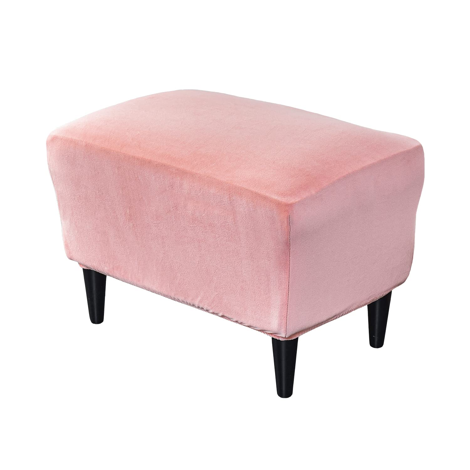 Funda para reposapiés para sala de estar y protector elástico de otomana rosa
