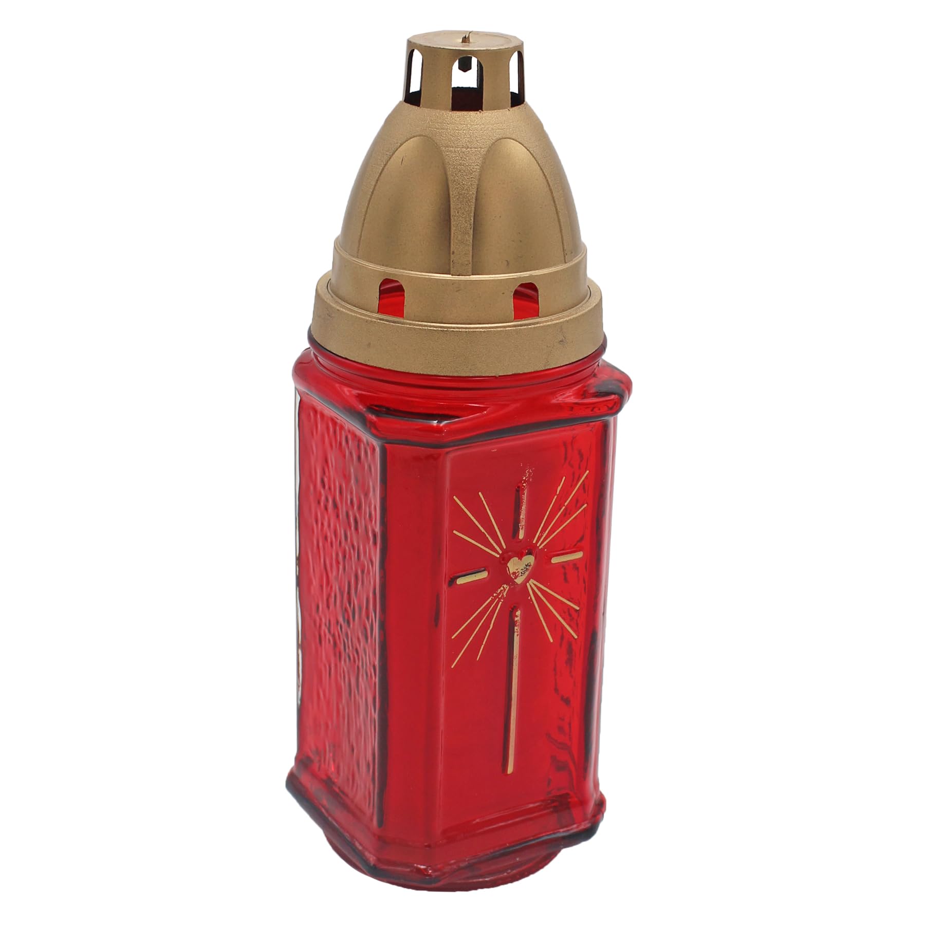 Widdle Gifts Candle With Holder 0966 Memorial Graveside Candle In Glass Holder With Windproof Cap 72 Hour Burn Time 0966 (Candle With Holder 0966)