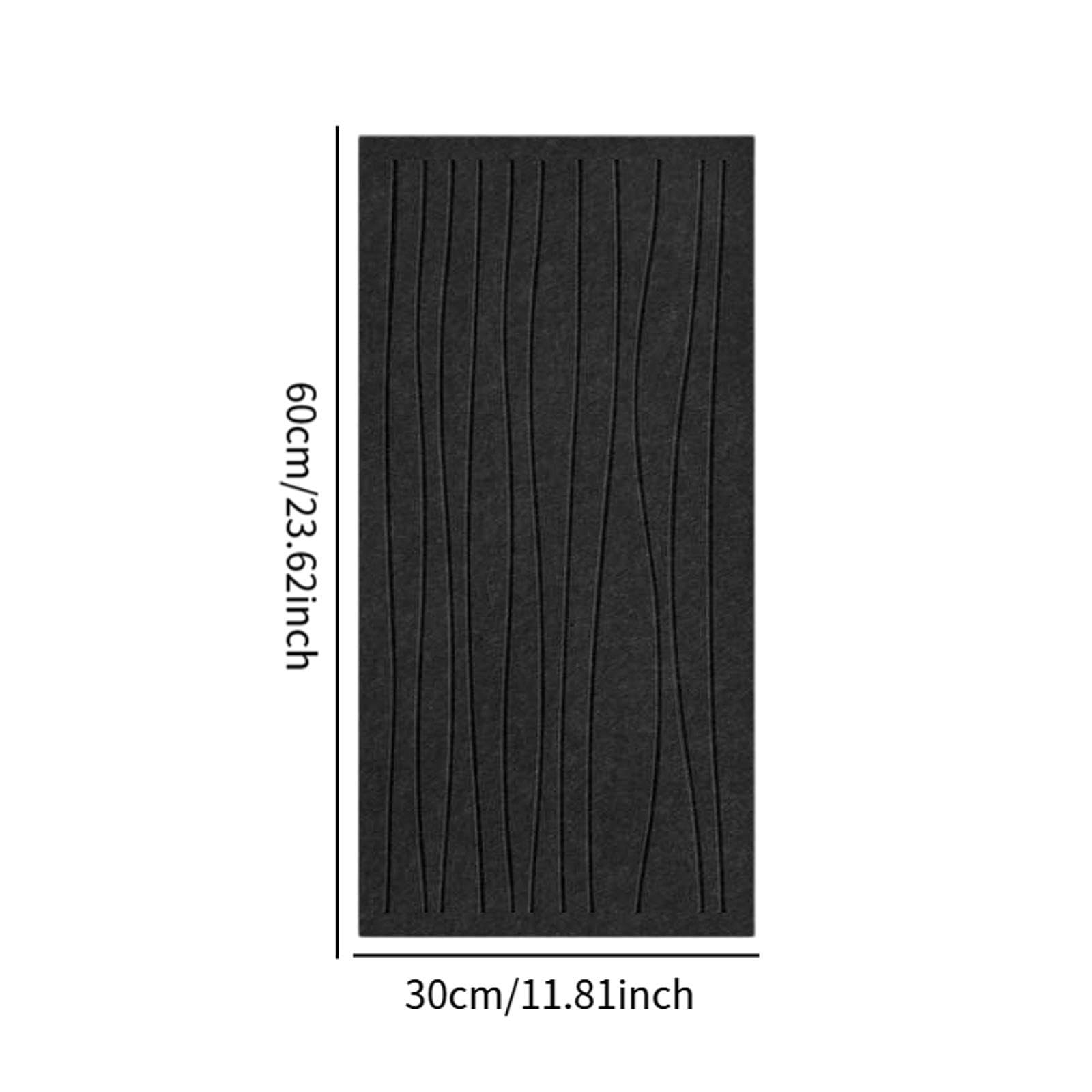 6 Pannelli Acustici Decorativi E Fonoassorbenti di Dimensioni 60 Cm X 30 Cm per La Riduzione Del Rumore Negli Ambienti, Nero