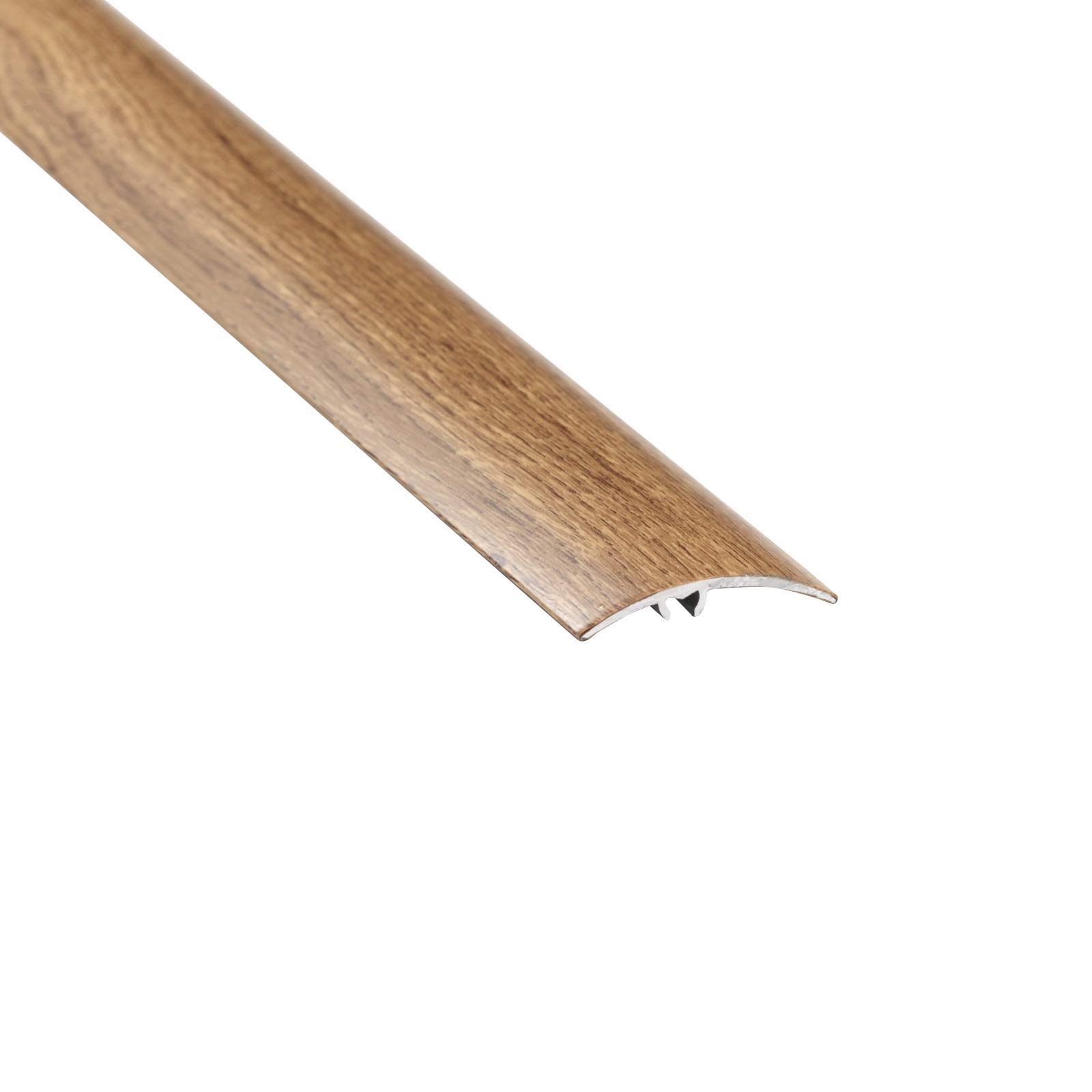 Tmw Profiles Smoked Oak Aluminium Wood Effect Transition Strip Carpet Cover 47X930mm (3.05Ft) Door Floor Threshold 5In1 Installation (Smoked Oak)