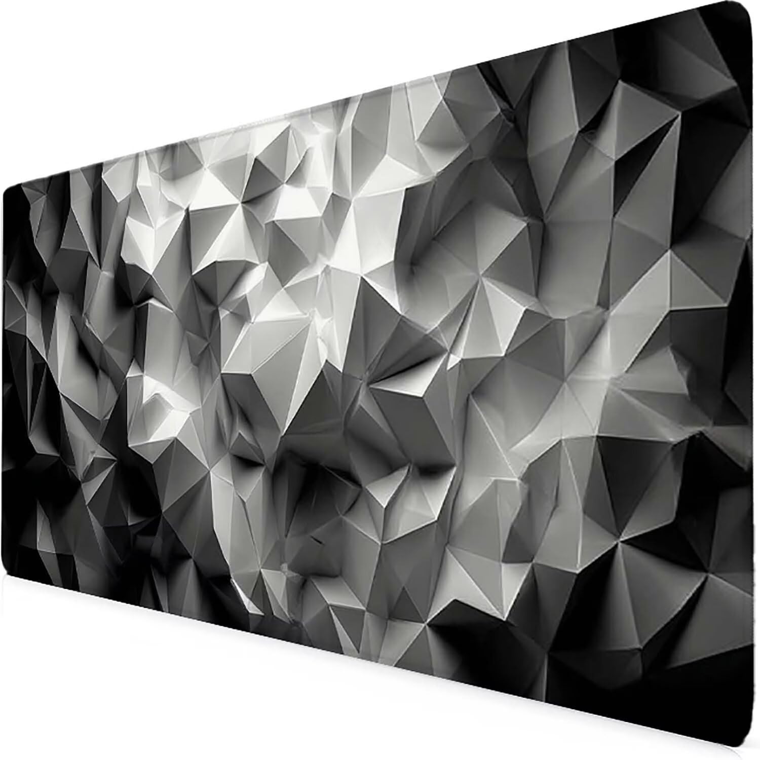 Tappetino Mouse XXL 1000x500mm Grigio Mousepad Geometria Tappetino Scrivania Grande, con base in Gomma Antiscivolo, Impermeabile Sottomano Scrivania per Computer, Ufficio, Accessori Gaming 5-6022l