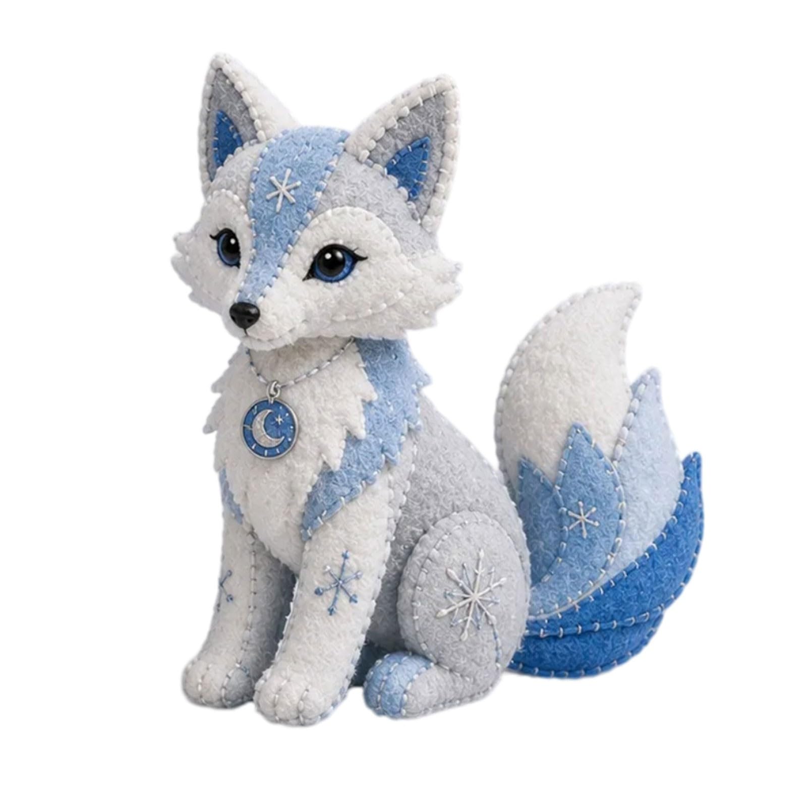 Arctic Winter Guardians DIY Patchwork Kit, Felt Animal DIYSewing Kit, Pre-Cut 3D Mythical Creature DIY Plush Craft Kit, Handmade Stitching Assembly for Beginners, Gift for Home Decoration