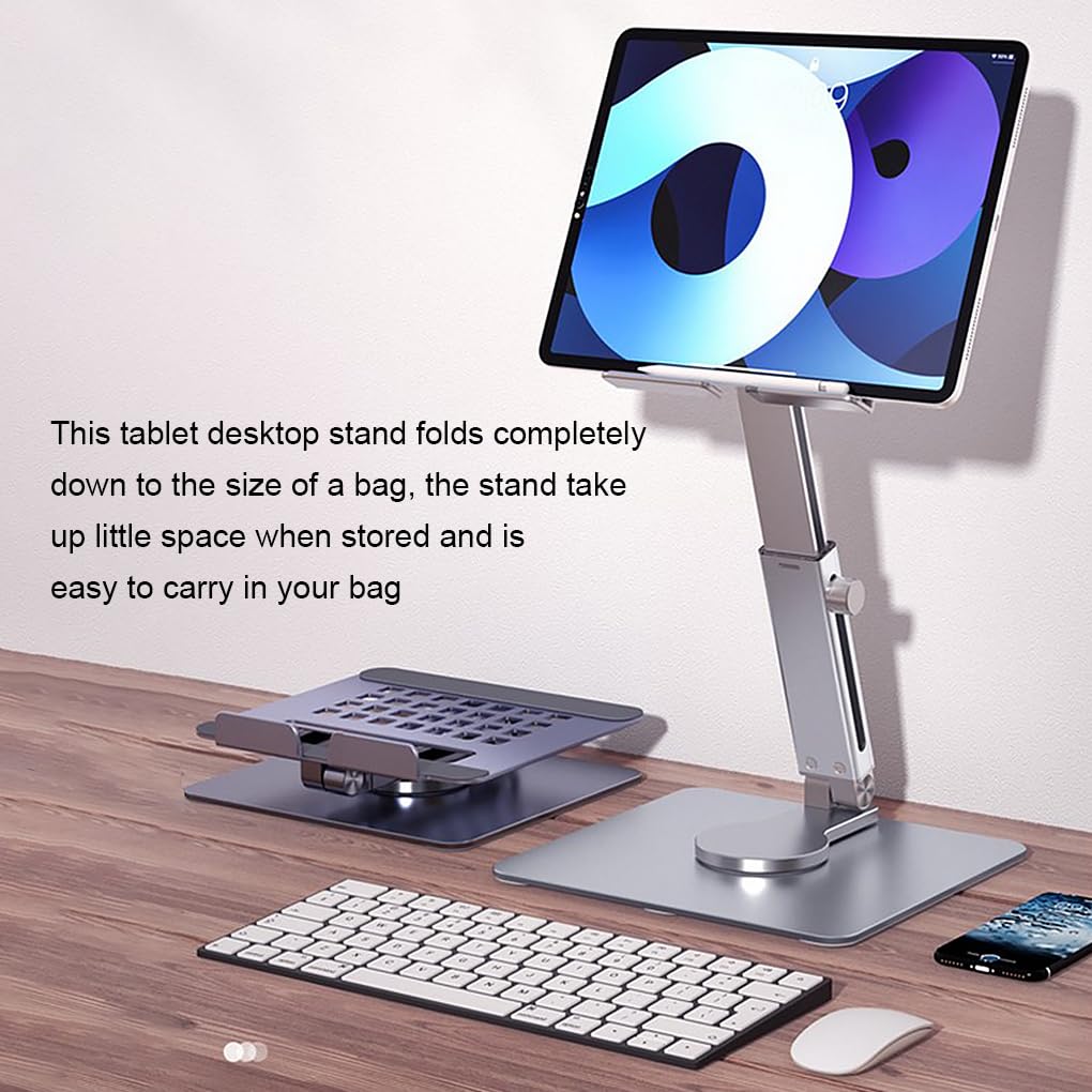 Ailan Soporte para Tableta Rotación Altura Ajustable Plegable Organizador para computadora portátil Soporte