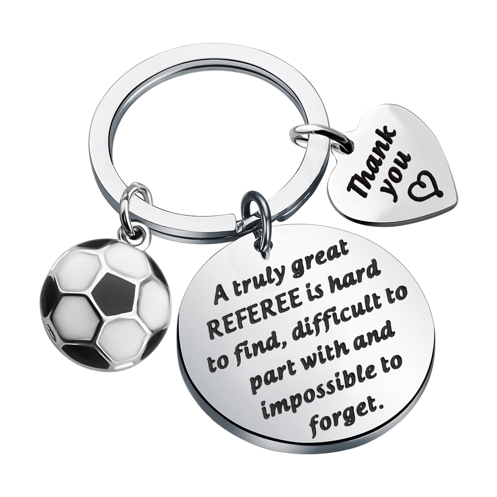 SEIRAASoccer Coach gift A Truly Great REFEREE is Hard to Find Thank you Gift for Football Referee Soccer Referee Key ring