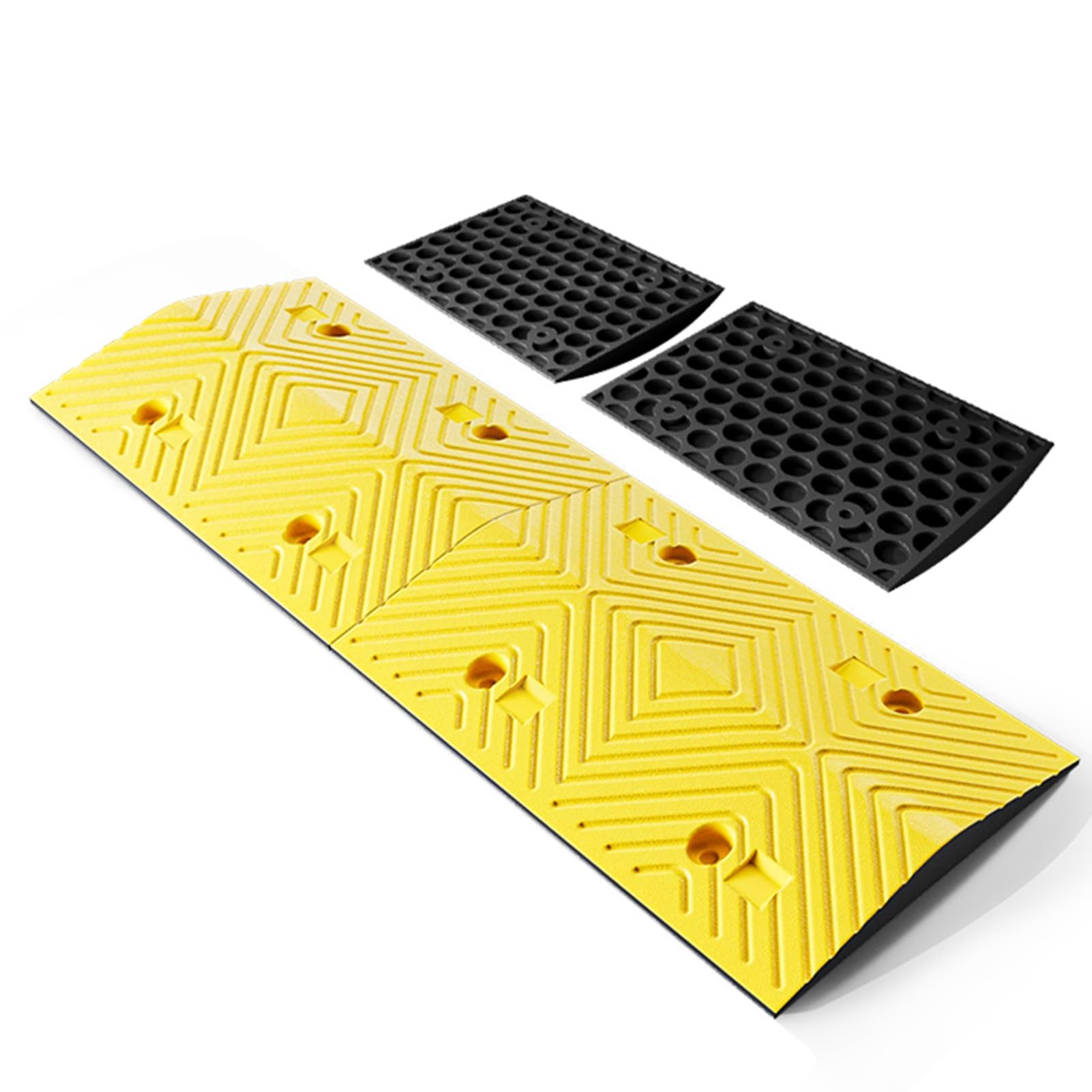HTTGDGDH Speed Bump 2 Pack, Heavy Duty Driveway Speed Ramp, Parking Lot And Garage Car Ramp School Speed Pad,