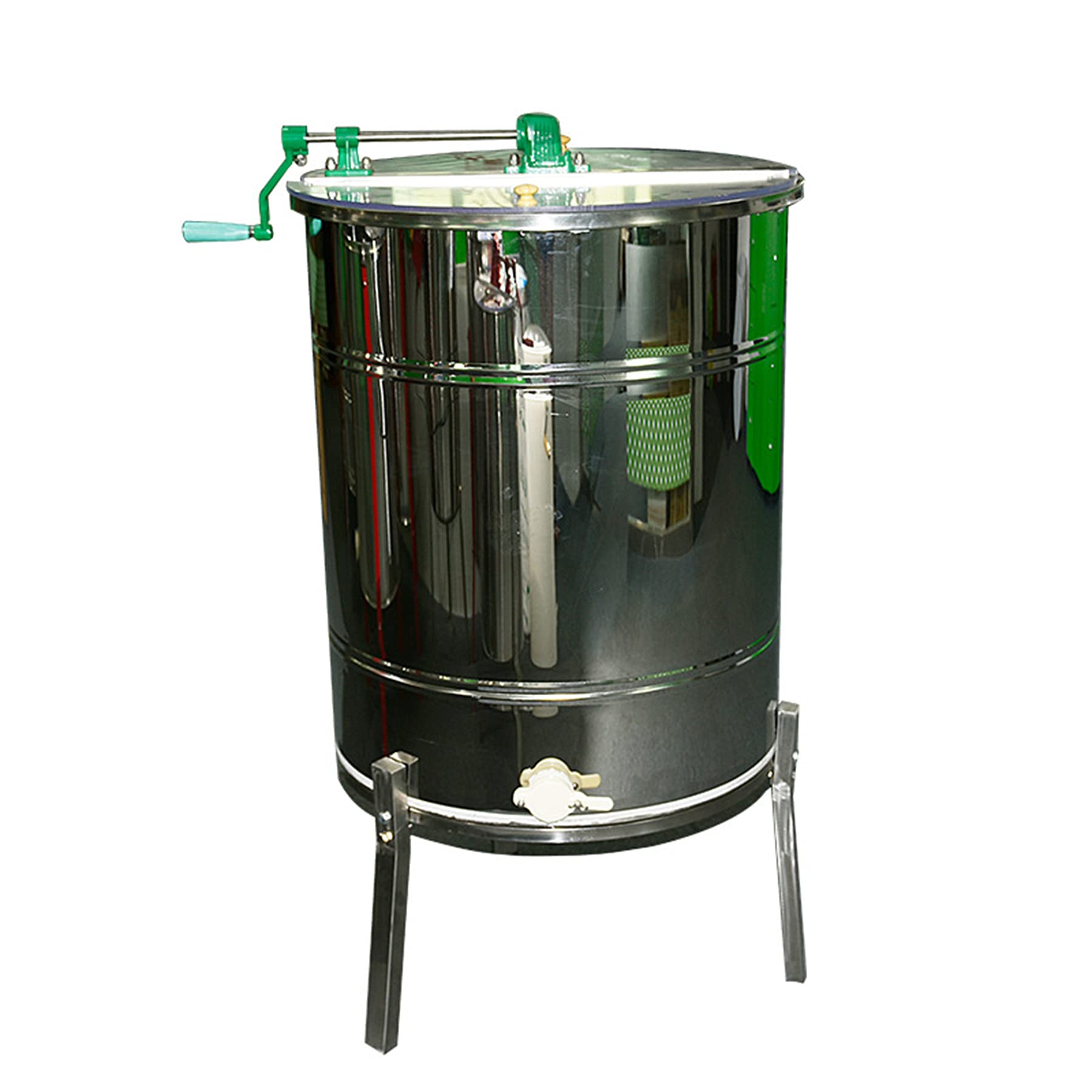 Sjdopulse 4 Boxes Of Manual Self-Clamshell Pure Stainless Steel Spleen Honey Shaker Beekeeping Tools Honey Bucket Centrifuge Honey Extractor Honey Shaker