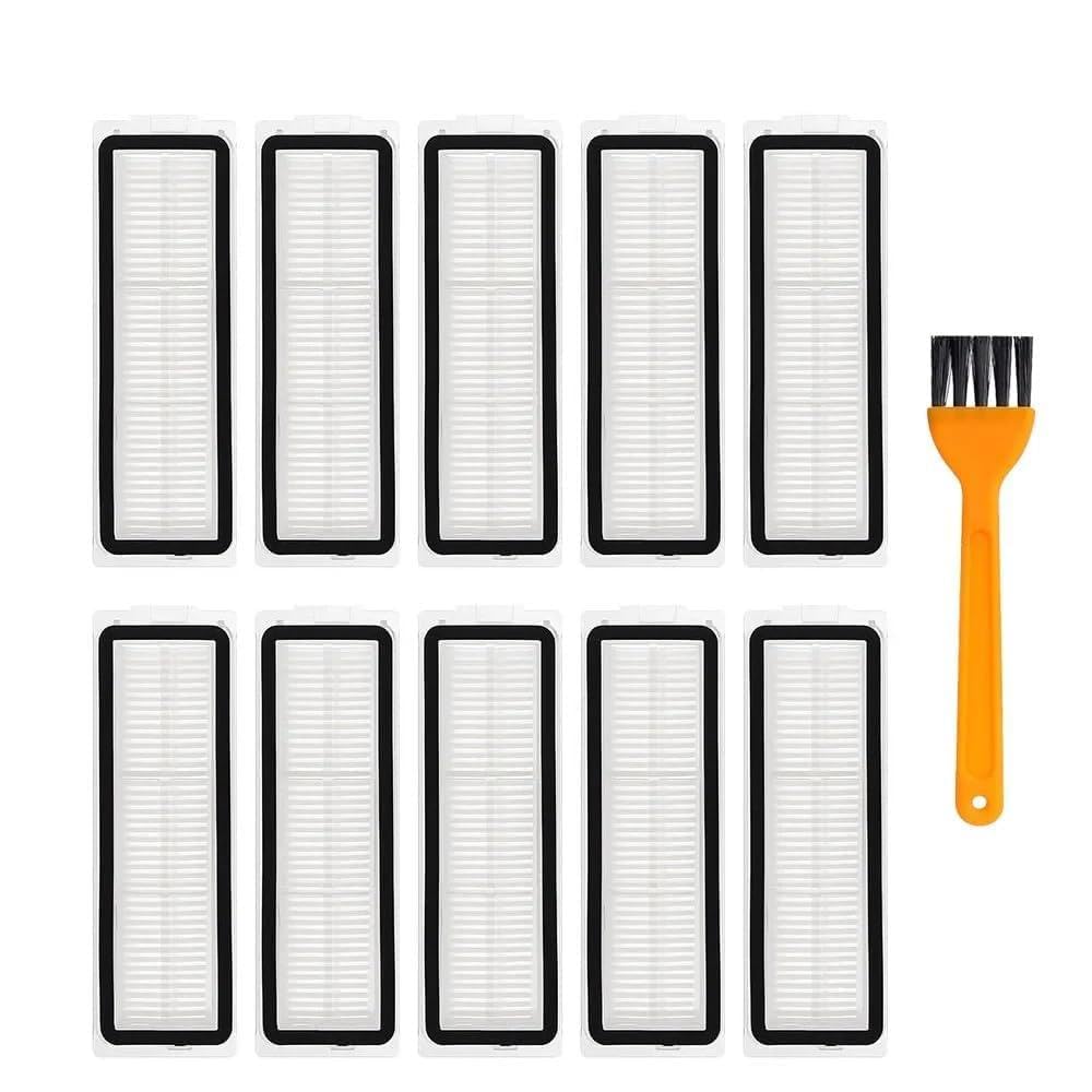 Qklyxr robot vacuum mop cloth Mop Cloth Dust Bags, for Xiaomi, for 5 Pro/ Ov21cn Robot Vacuum Hepa Filter Side Brush Main Bag Filters Replacement Part(10pcs Filter)