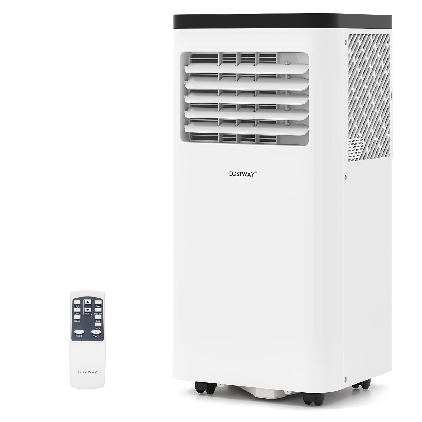 COSTWAY 10000 BTU Portable Air Conditioner, 3 in 1 Floor AC Unit, Fan & Dehumidifier w/Sleep Mode, 24H Timer, LED Display, Remote Control & Window Kit, for Rooms up to 450 Sq.F (10 image 1