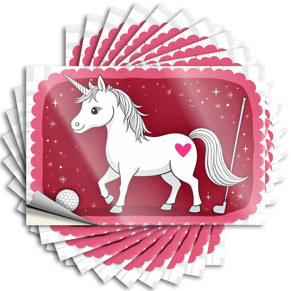 Fzfn Girls Colour Saying Bar Man Cave Decor | Good Case Unicorn Polo Party: Hearts And Hooves For (6X9cm)