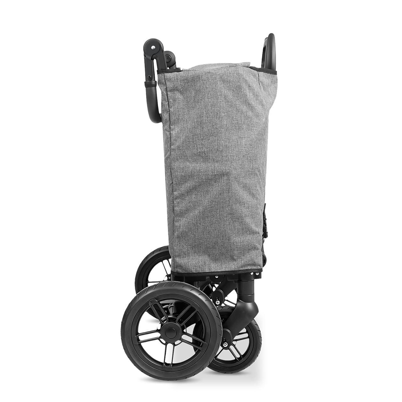 FUXLIFE Bollerwagen FX-CTL900 Premium Grau - Premium faltbar • Kinder Transportwagen mit Sonnendach • gepolsterter Innenraum & 5-Punkt-Gurte • gefederte Räder • klappbarer Handwagen mit Kühltasche