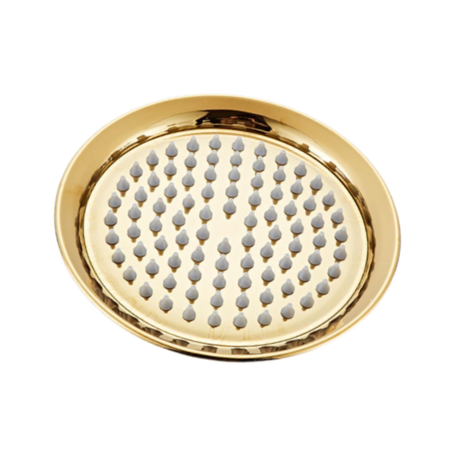 Zambuph Gold Shower Head With Exceptional Performance Offering Comfortable Spray Ensuring Luxurious Bathing Rituals Rain Shower Head 8 Inch Round Rainfall, 20.3Cm