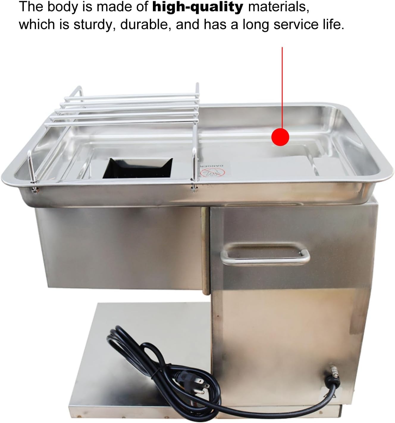110V QX Commercial Stainless Steel Meat Slicer Body without Blade for Various Meats and Pickles