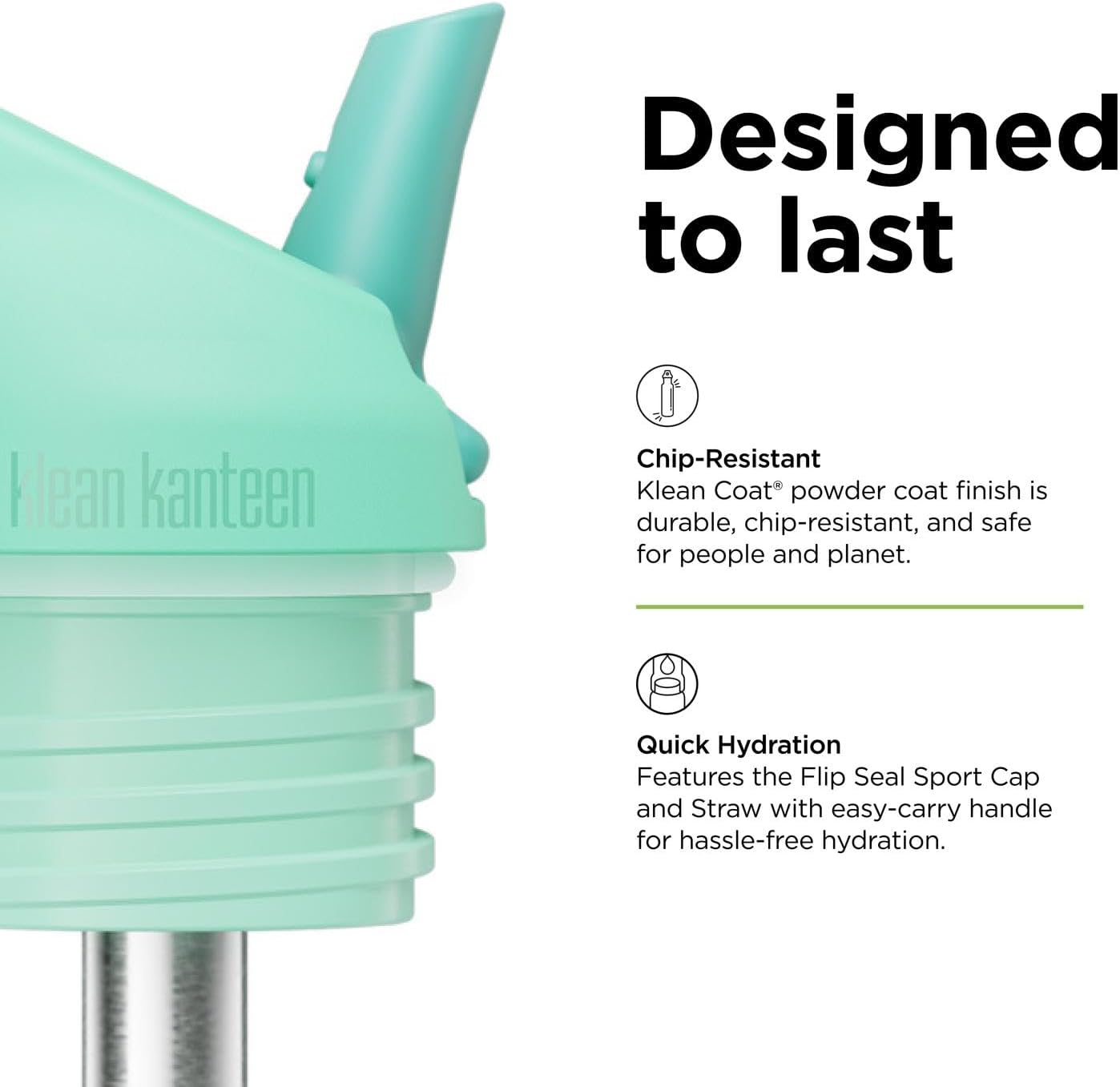 Klean Kanteen Rise Classic Insulated Water Bottle - Keep Drinks Cold for 42 Hours - Stainless Steel - Insulated Water Bottle - Leakproof - Flip Seal Sport Cap - 16 oz - Orchid Kaleidoscope - Image 4