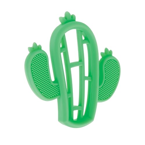 Miniatura 5 de Nuby Juguete de masaje de goma de masajear al bebé (paquete de 2) juguetes para aliviar la dentición del bebé para más de 3 meses, dinosaurio y