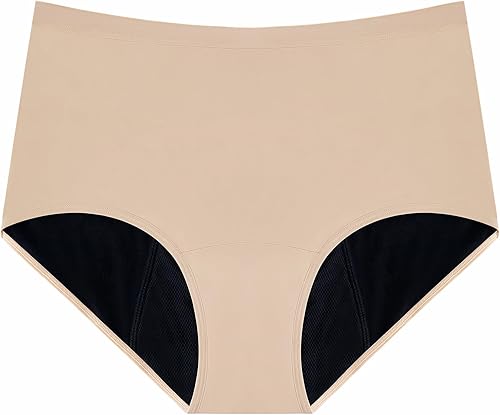 AIRCUTE Ropa interior lavable súper absorbente para incontinencia urinaria para mujer, bragas de cintura alta para fugas de orina moderadas o