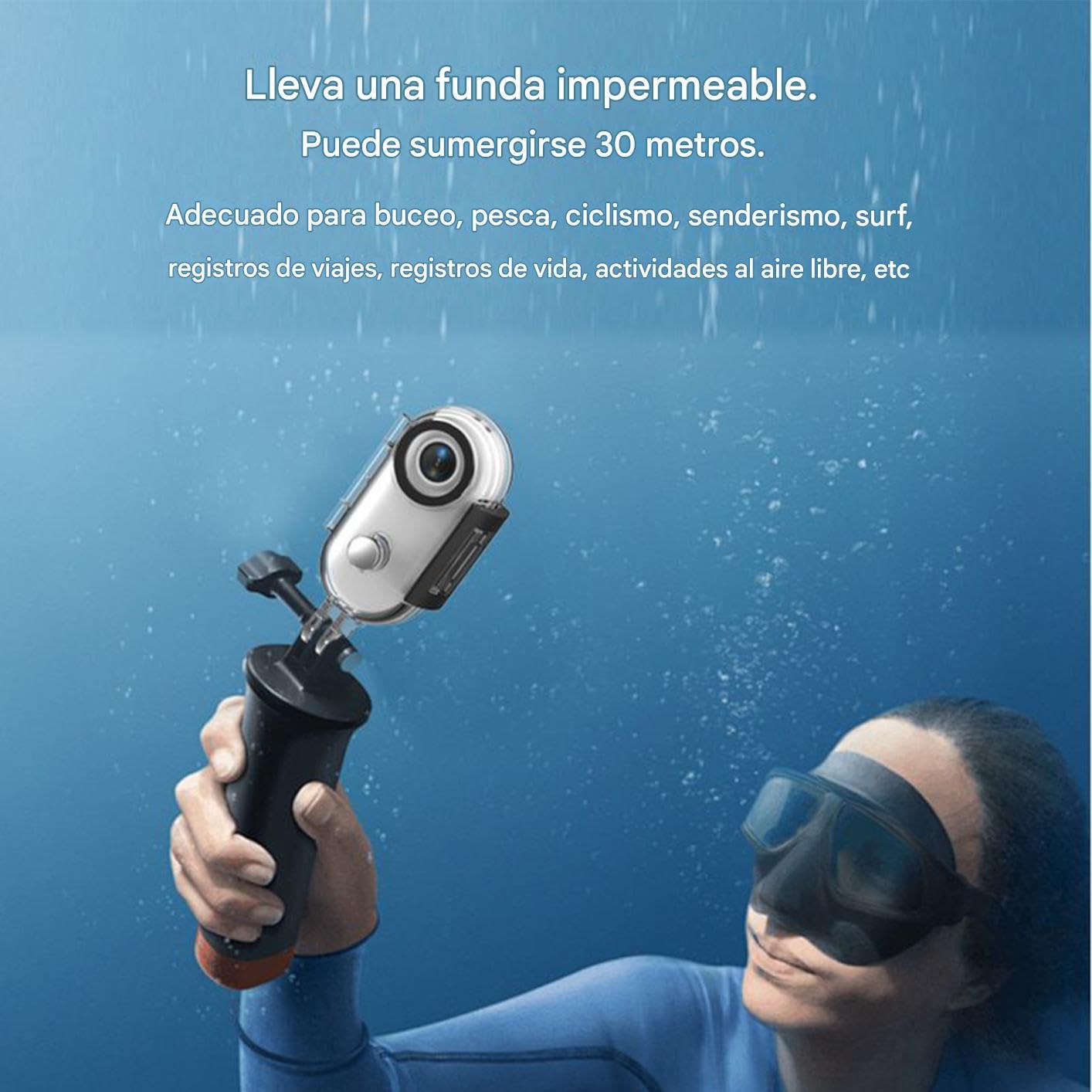 Thumb Fotocamera D'Azione Indossabile Portatile Impermeabile | Fotocamera Personale Per Moto, Bicicletta, Ciclismo, Corsa, Palestra, Escursionismo, Viaggi All'Aperto, Vlogging E Animali