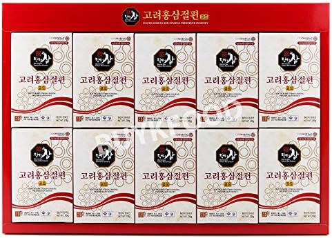 Korean Red Ginseng Root Slices with Honey 7oz / 200g(20g X 10packs), High Saponin Contents, Good for Gifts!