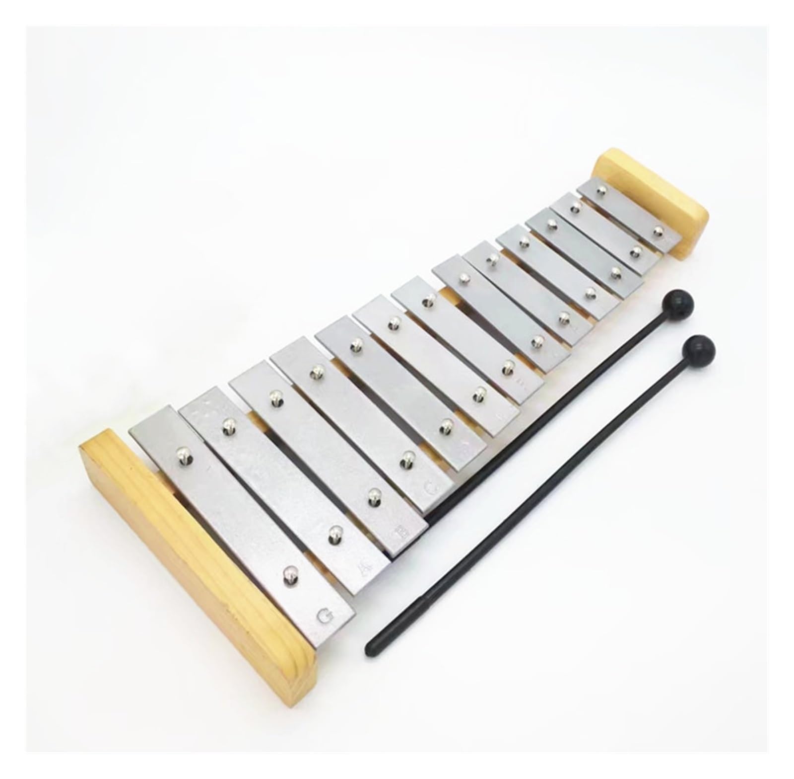 xilofono Strumento A Percussione Xilofono In Legno Per Pianoforte Con Piastra In Alluminio A 13 Toni, Educazione Musicale Antica